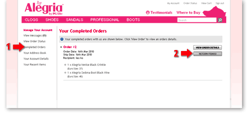 Alegria Shoes Online Return 1
